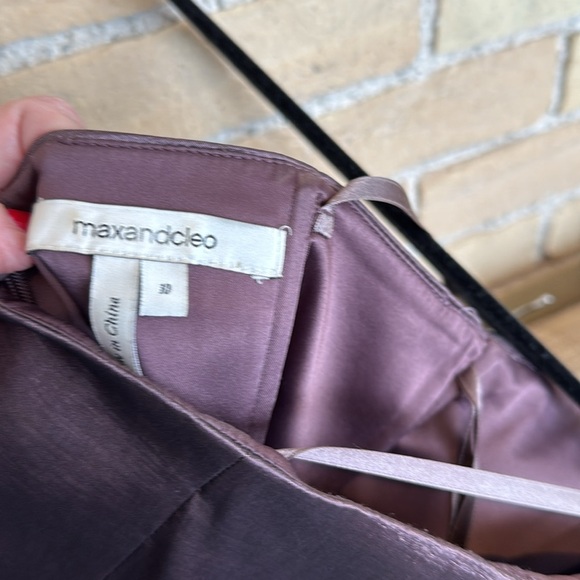 Max & Cleo Elegant Purple Dress with Embellished Waist - Picture 5 of 7